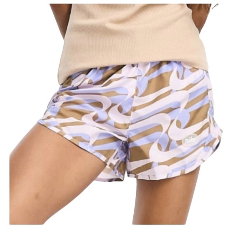Nike Womens S Pink Brown Purple Dri FIT Icon Clash Tempo Luxe Running Shorts